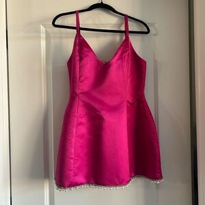 REBECCA TEMBO BELLO DRESS in Fuchsia size UK 14/size USA 10